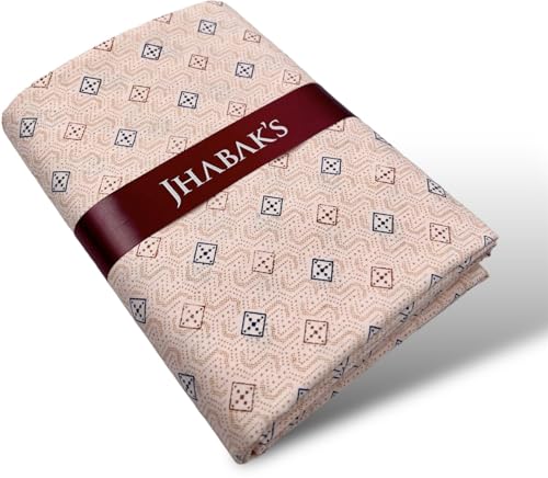 Image of JHABAK'S Unstitched Polyester Print Shirt & Trouser Fabric - 2.25 m Shirt Cloth - 1.20 m Pant Piece