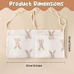 2 Pack Cribs Storage Bag Baby Bed Storage Hanging Bag Crib Organizer Cot Hanging Diaper Organization Nursery Organizer with Large Pocket