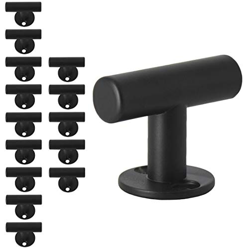 Probrico Poignée de placard de cuisine en acier inoxydable Noir, acier inoxydable, Lot de 15, Length: 50mm