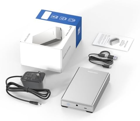 Avolusion PRO-G2 14TB USB 3.2 Gen 2 (10Gbps) USB-C External Hard Drive for Windows/MacOS (Silver) - 4