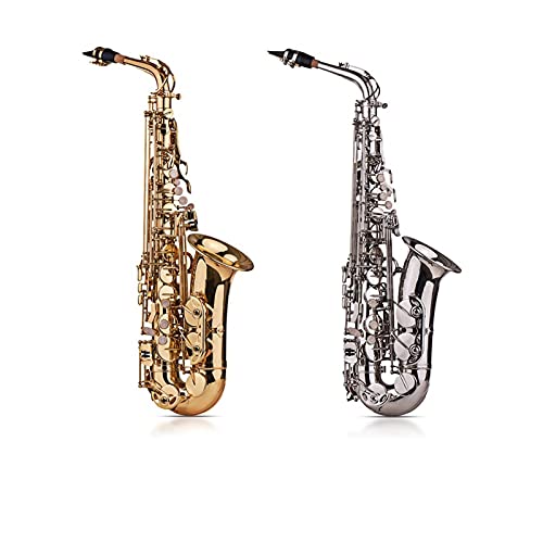 Saxofoon Eb Alto Saxofoon Sax Messing gelakt goud 802 Key Type Woodwind-instrument met gevoerde draagtas handschoenen… - Image 3