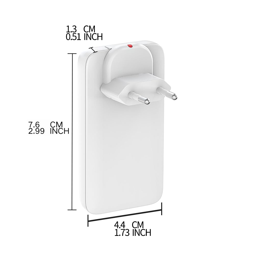 Ładowarka USB C 45W, płaska ładowarka ścienna USB, ultracienki zasilacz do iPhone'a 14 15 16 17 Pro/Max Samsung Galaxy, szybkie zasilanie PD z USB-C USB-A (2*USB-C)