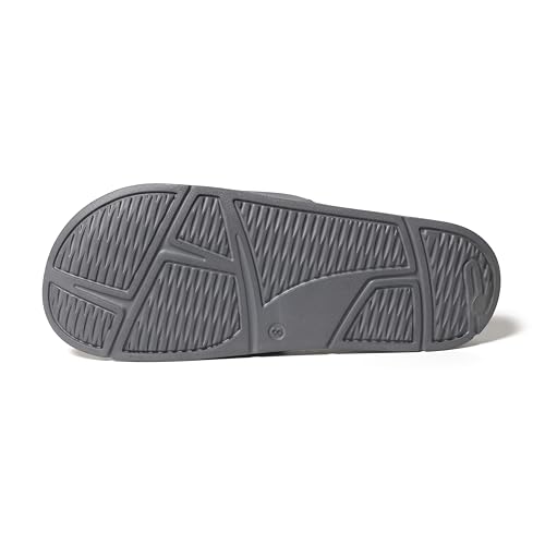 Image of CHUPPS Urban Edge Dark Grey Drift Orthopedic Slippers | Soft Footpharma Footbed | Breathable Ventilation Holes | Lightweight Flip Flops | Anti-Skid Chappals for Everyday For Mens