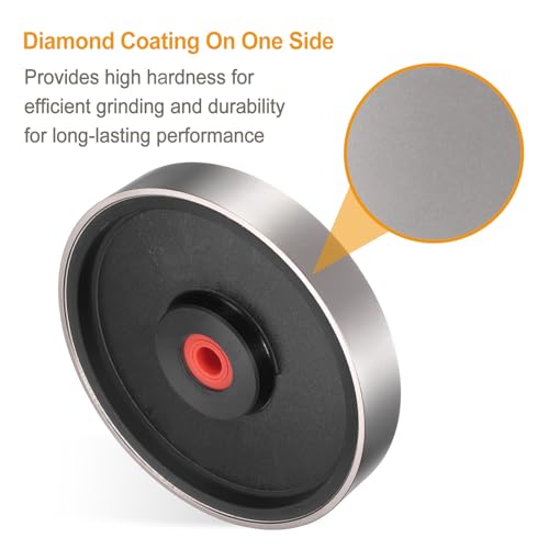 HARFINGTON Diamond Lapidary Wheel 6 Inch x 1 Inch with 1" Arbor Hole 1200 Grit Jewelry Grinding Wheels with Reducers, for Stone, Marble, Gem, Glass, Ceramics, Crystal, Cemented Carbide, Steel by HARFINGTON - Image 3