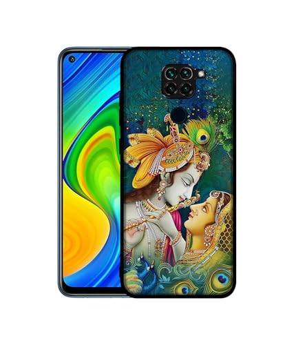 Image of Radha Kishan Love Design Premium 2D Printed Metal Back Case Cover for Mi Redmi Note 9 4G