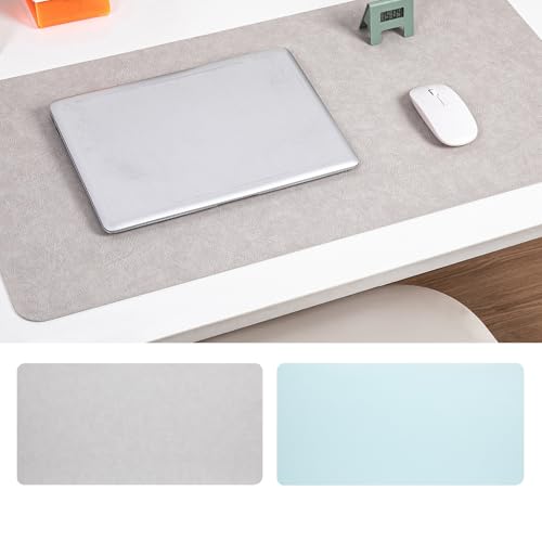 Grand tapis de souris rétro en cuir : sous-main double face chic pour bureau 80x40cm