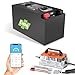 24V 200Ah Bluetooth Lithium Battery with 29.2V 30A Charger, Built-in 200A BMS, Max. 5120W Load Power, Perfect for RV, Camper, Marine, Large Trolling Motor, Solar System, Home Backup Power, Off-Grid