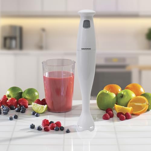 FINE ELEMENTS SDA1678 Handmixer met roestvrijstalen mengstaaf, 150 W, gemakkelijk te reinigen kunststof behuizing, krachtige lemmetsnelheid (220-240 V, 50/60 Hz), wit - Afbeelding 3