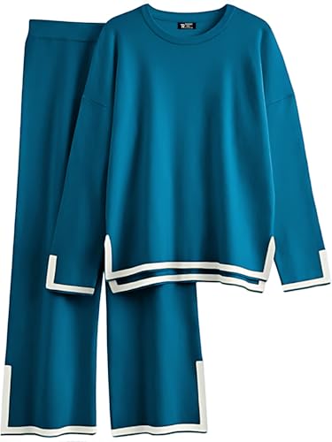 Image of Women's Winter Woolen Sweater with Pajama | Warm Winter Wear Cord Set | Woolen Tracksuit Loungewear Set