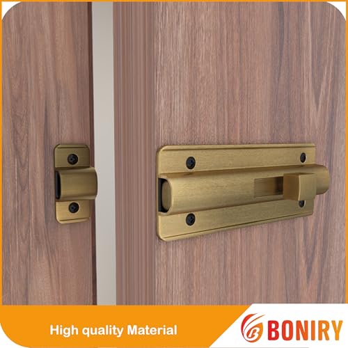 Image of Boniry Premium Heavy Duty Door Latch | Door Stopper Lock | Main Door High Security and Home and Office Doors for Wooden and PVC Door Latch (1, Brass)