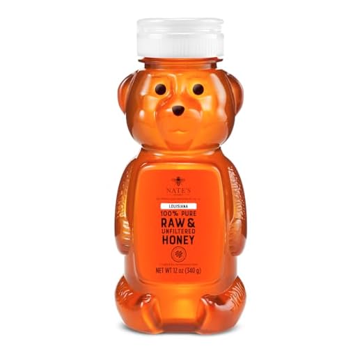 Nature Nate's 100% Pure Raw & Unfiltered Louisiana Honey Bear Bottle, Certified Gluten Free & OU Kosher, Balanced Flavors, 12 Ounce (Pack of 1) (FP011)
