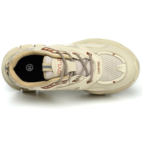 Image of Nutropa Steel Toe Shoes for Men & Women, Super Lightweight Work and Safety Shoes Indestructible Construction Work Sneakers,Yellow 5.5 Women /4 Men