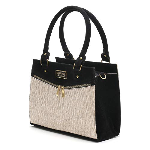Bolsa Feminina Média Com Bolso Frontal Santorini Handbag (Preta)