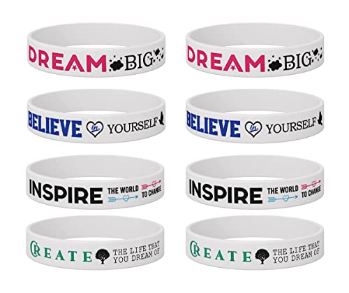 BQL-12-Pack-Inspirational-Wristbands-with-Positive-Messages-White-Silicone-Inspirational-Quote-Bracelets-Unisex-Gifts-for-Gymnastics-Cheerleading-Party-Favors-Women-Girl