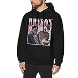 NEWCREATEES Men's Hooded Sweatshirt Bryson Rapper Tiller Long Sleeve Hoodies No Pockets Pullover Sweatshirt Black 3X-Large