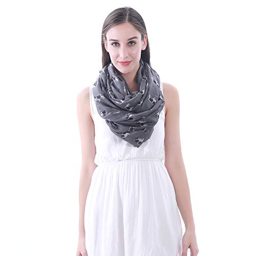 Lina & Lily Sciarpa ad Anello con stampa Cani