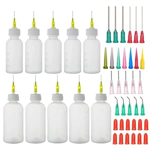 ODOOKON 10 Stück Nadelflaschen mit Dosiernadeln