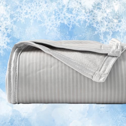Battilo Cooling Blanket Queen Size (59"x79") - Double Sided Cold Effect with Japanese Arc-Chill Technology, Breathable Summer Bed Blanket for Hot Sleepers, Night Sweats & Temperature Regulation, Grey by Battilo - Image 2