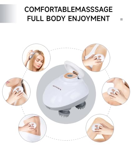 MUZAMOX Massageador elétrico do couro cabeludo para crescimento do cabelo, branco