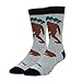 Men's Novelty Sasquatch Crew Socks, Crazy Weird Bigfoot Patterned Dress Socks in Grey