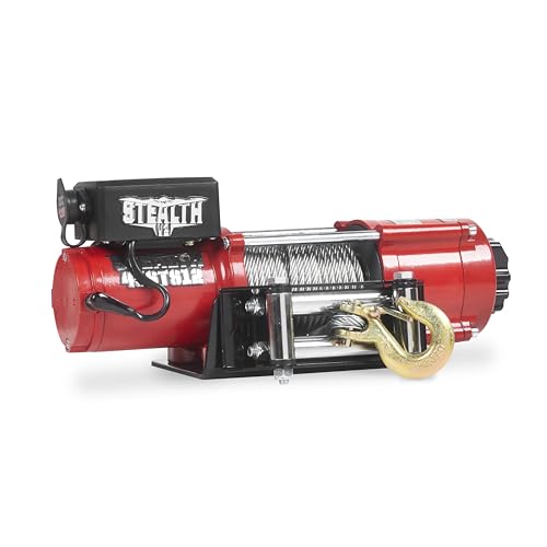 Stealth, Verricello elettrico senza fili da 2 kg, 12 V, con potente motore Wound, ingranaggi in acciaio, solenoide resistente, piastra di montaggio, telecomandi wireless, facile da usare, corda in acciaio