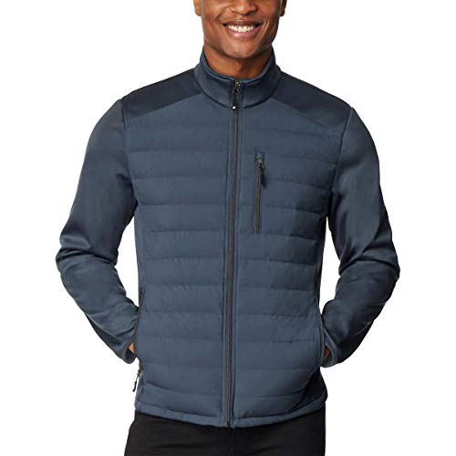 32 DEGREES Men's Mixed Media Jacket (Slate, Medium) at Amazon