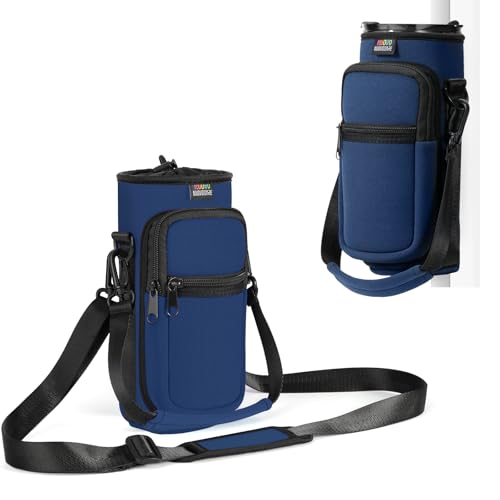 Nuovoware Magnetic Gym Bag, 25oz/32oz, Water Bottle Carrier, Dark Blue