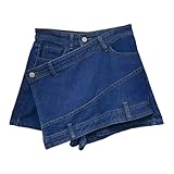 【PERFECTION GRANDE TAILLE】 Vivez l'ajustement parfait avec nos skorts grande taille, conçus pour flatter et compléter vos courbes. Profitez de la liberté de mouvement et du confort que vous méritez dans une élégante et chic jupe-short en denim.