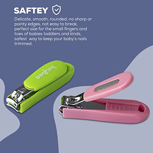 Image of Baybee Baby Nail Clipper, Safety Nail Cutter for New Born Babies Infant Toddler, Manicure Pedicure Care | Baby Nail Cutter Clipper Care | Nail Clipper for New Born Baby (Pack of 2)