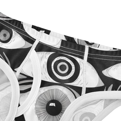 KLL Black and White Evil Eyes Toddler Boys' Comfort Nighttime Underwear Cute Children Undies4