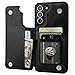 Onetop Compatible with Samsung Galaxy S22 Plus Wallet Case with Card Holder, PU Leather Kickstand Card Slots Case, Double Magnetic Clasp and Durable Shockproof Cover 5G 6.6 Inch(Black)