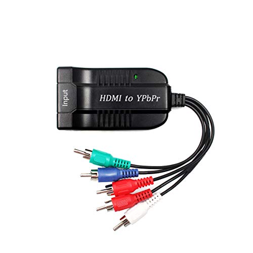 1080P HDMI to Component(YPbPr/RGB/ 5RCA) Scaler Converter(with Scaler Function), HDMI Input to Component(YPbPr/RGB/ 5RCA) Output for PC, PS3, PS4, DVD, PSP, 360, PS2, Nintendo NGC