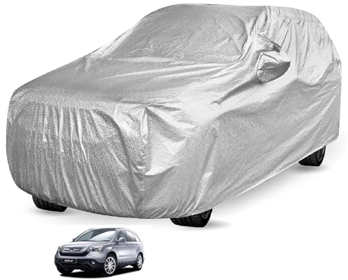 Image of Auto Hub Waterproof Car Cover Compatible with Cr-V with Mirror Pocket, Soft Cotton Lining, Waterproof Cr-V Car Cover- Metallic Silver