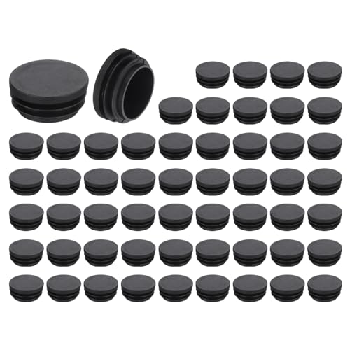 uxcell Round Plastic Plug,40mm(1.57") OD Furniture Leg Pipe Insert 56Pcs