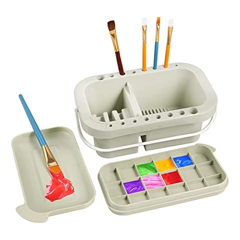 Juliyeh Paint Brush Washer with Lid Cover