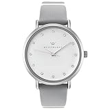 Wristology Olivia - 6 Options - Womens Watch Crystal Silver Boyfriend Ladies Grey Leather Strap Band