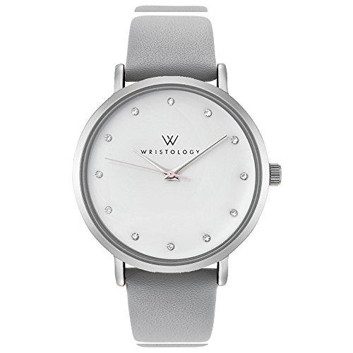 Wristology Olivia - 6 Options - Womens Watch Crystal Silver Boyfriend Ladies Grey Leather Strap Band #TOP15