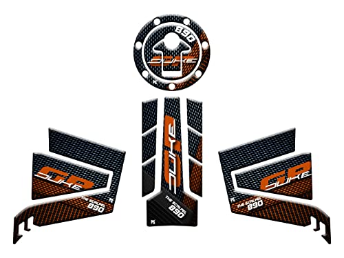 Autocollants 3D KTM Duke 890 GT protection latérale réservoir résine