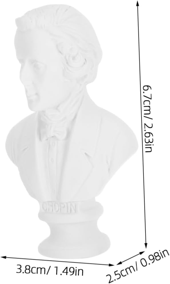 Resin Classical Bust Statue European Style Desktop Decor Sculpture