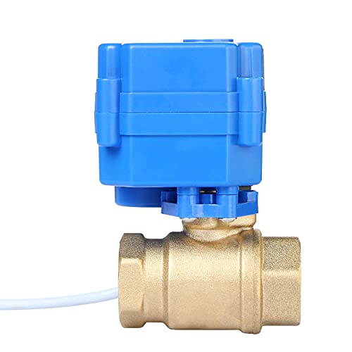 Motorized Ball Valve- 1/2" Brass Ball Valve With Full Port, 9-24V Dc And 2 Wire Reverse Polarity By U.s. Solid #TOP7