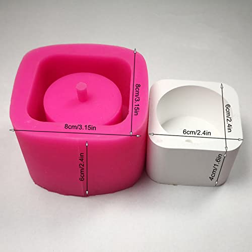 Mini Silicone Flower Pot Concrete Molds Square Epoxy Resin Succulent Planter Molds Clay Cement Plaster Mould #TOP1