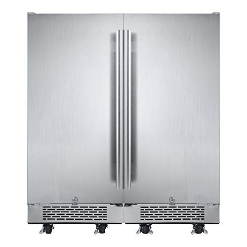 Avallon AFR151SSODDUAL Stainless Steel Built-In 30 Inch Wide 6.7 Cu. Ft. Total Capacity