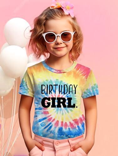 Image of Birthday Girl Shirt Toddler T-Shirt Kid Birthday Party Outfit Tee Gift for Girls 1st 2nd 3rd 4th 5th 6th 7th 8th Tops