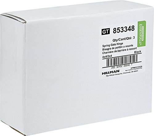Hillman 853348 Heavy-Duty Spring Gate T Hinge, Black #TOP4