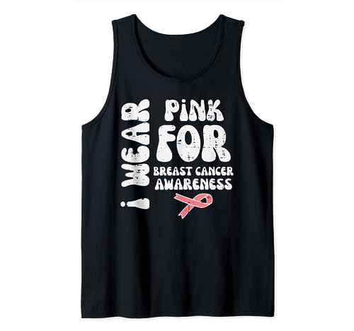 I Wear Pink For Breast Cancer Awareness Hombres Mujeres Niños Camiseta sin Mangas