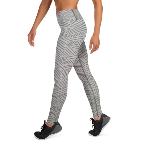 Leggings de yoga gris anti-irritation taille haute galbant - 2