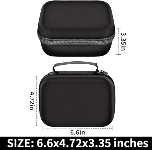 Image of Boobowl Hard Case for Phomemo M110 /M110S Label Maker | Organized Label Roll Storage, Mesh Pocket for Charging Cable, Home Office Inventory, Small Business - Black