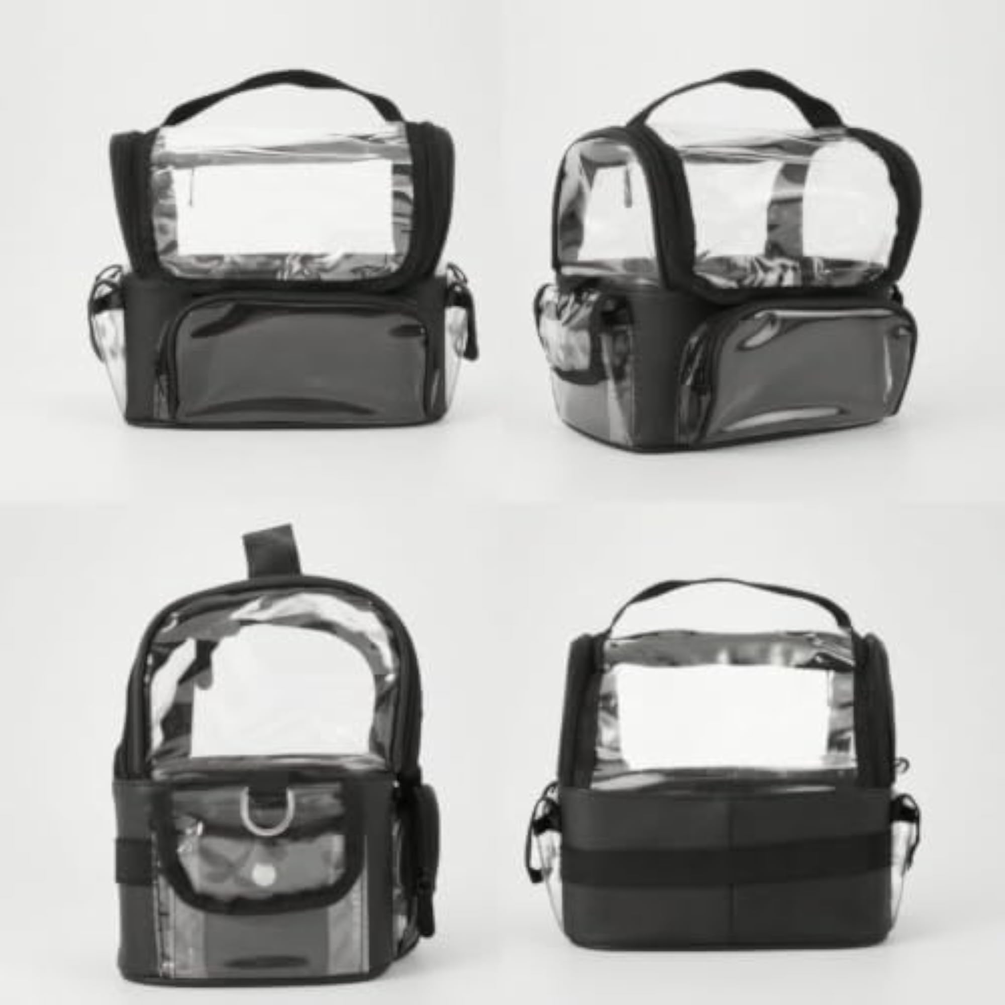 Multi-Compartment Clear PVC Cosmetic Organizer, Portable