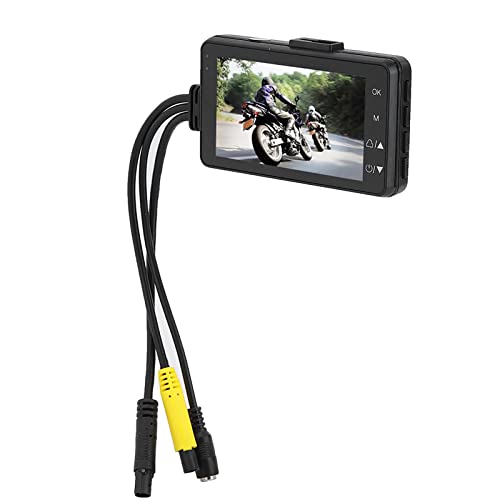 Sistema de câmera de gravação de motocicleta, 1080P/480P Dual Lens Dash Cam Dvr, IP68 à prova d'águ
