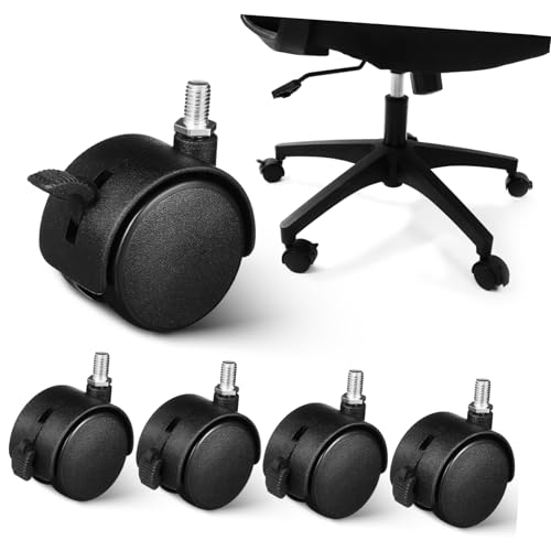 Cabilock 5 ruedas giratorias con freno, ruedas giratorias de perfil bajo, ruedas para muebles, ruedas de bolas, ruedas para sillas, ruedas de madera dura, ruedas para muebles, ruedas de ruedas para